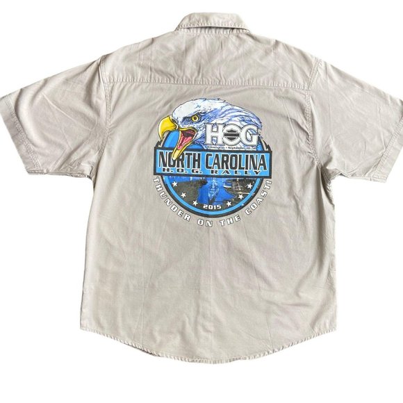 Harley 2015 NC Rally Thunder On The Coast Shirt L - Picture 2 of 10